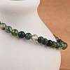 Natural Moss Agate Beads Stretch Bracelets XZ8284-1-4