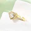 Adjustable Brass Micro Pave Cubic Zirconia Cuff Open Rings CU-CBABA66-04G-3