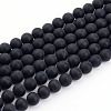 Dyed & Heated Natural Black Agate Bead Strands LS-G-H056-10mm-1