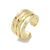 Brass Adjustable Open Cuff Rings for Women RJEW-C129-02G-4