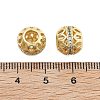 Brass Micro Pave Cubic Zirconia Europe Beads KK-Q006-46G-3