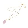 Brass Cubic Zirconia Pendant Necklace NJEW-JN03531-2