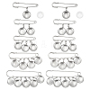 10Pcs 5 Styles Steel Heavy Duty Safety Pins Brooch Pins JEWB-DR00005-1