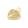 Brass Micro Pave Cubic Zirconia Pendants KK-S510-36G-01-2