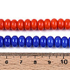 Electroplate Opaque Solid Color Glass Beads Strands GLAA-T025-8mm-18-4