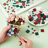 272Pcs 2 Style Square Transparent Glass Cabochons GLAA-EL0001-01C-5
