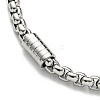 Tarnish Resistant 304 Stainless Steel Box Chain Bracelets for Women BJEW-R318-03B-P-2