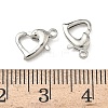 Heart Brass Lobster Claw Clasps KK-H523-06P-3