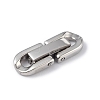 Non-Tarnish 304 Stainless Steel Fold Over Clasps X-STAS-G307-11A-P-2