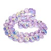 Electroplate Baking Paint Glass Beads Strands EGLA-K061-13A-AB07-2