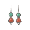Bohemian Alloy & Enamel & Acrylic & Rhinestone Dangle Earrings for Women EJEW-JE07343-6