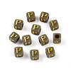Plating Acrylic Beads OACR-N140-01G-P-1