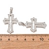 Brass Micro Pave Clear Cubic Zirconia Pendants CU-CBA1321-01P-3