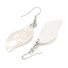 Rack Plating Brass Natural White Shell Dangle Earrings EJEW-N055-52H-2