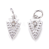 Brass Micro Pave Cubic Zirconia Charms KK-D159-08P-1