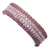 4Pcs 4 Styles Glass Seed Beaded Stretch Bracelet Sets BJEW-JB10606-5