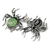 Dual-use Items Alloy Pave Dyed Shell Spider Brooch JEWB-C026-04G-AS-2