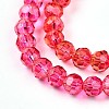 Baking Paint Transparent Glass Beads Strands DGLA-A035-T4mm-A02-4