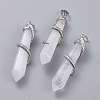 Natural Quartz Crystal Big Pointed Pendants G-F696-B15-1
