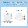 100Pcs 304 Stainless Steel Cabochon Settings FIND-BBC0003-49-2