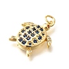 Brass Micro Pave Cubic Zirconia Pendants KK-Q040-02K-G-2