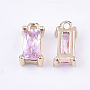 Transparent Glass Charms X-GLAA-T007-13G-2