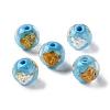 Handmade Gold & Silver Foil Lampwork Beads GLAA-G107-07B-13-2