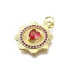 Brass Micro Pave Cubic Zirconia Pendants KK-K400-34G-2