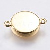 Brass Cabochon Connector Settings X-KK-E749-08G-2