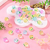 50Pcs 5 Colors Luminous Translucent Resin Decoden Cabochons RESI-TA0004-34-6