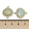 Natural Flower Amazonite Faceted Oval Links G-B126-01G-15-3