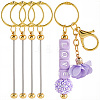 10Pcs Iron Bar Beadable Keychain Clasps AJEW-SC0003-89G-1