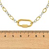 5MM Two Tone 304 Stainless Steel Textured Figaro Chain Necklaces NJEW-JN06466-02-5