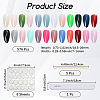 ABS Plastic Pure Color Press On False Nails MRMJ-WH20004-32B-2