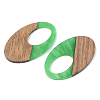 Opaque Resin & Walnut Wood Pendants RESI-S389-005A-C03-2