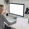 2Pcs Acrylic Vertical Laptop Stand for Desk DIY-CP0011-63-4