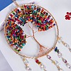 Copper Wire Wrapped Tree of Life Plastic Imitation Stone Beads Suncatchers HJEW-F027-11-3
