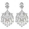 Brass Micro Pave Cubic Zirconia Dangle Stud Earrings EJEW-H014-16P-08-1