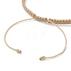 3Pcs Natural Cultured Freshwater Pearl & Brass & 304 Stainless Steel Beads Braided Bead Bracelets for Women BJEW-JB13108-5