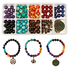 SUNNYCLUE 220Piece DIY Chakra Style Stretch Bracelet Making Kits DIY-SC0013-99-1