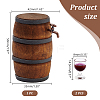Wood & Alloy & Resin Red Wine Barrel & Wine Glass & Faucet Set DJEW-WH0050-23A-2