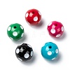 Mixed Chunky Bubblegum Opaque Acrylic Round Beads X-SACR-S146-24mm-M-1
