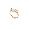 Brass Micro Pave Cubic Zirconia Adjustable Finger Rings FS-WGE54F5-01-3