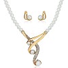 Alloy Rhinestones Earrings & Pendant Necklaces Sets for Women FS-WGC4FAA-01-2