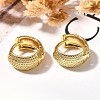 Rack Plating Ring Brass Hoop Earrings for Women EJEW-C125-15G-2