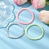 3Pcs 3 Colors Polymer Clay Disc Beaded Stretch Bracelet Sets BJEW-JB10440-01-2