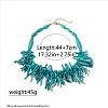 Resin Coral Shaped Beaded Bib Necklaces for Women FS-WG3D4DE-08-1