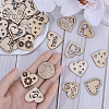 200Pcs Laser Cut Wood Shapes WOOD-SC0001-76-3