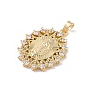 Brass Cubic Zirconia Pendants KK-Z050-25G-01-2