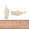 Religion Brass Micro Pave Clear Cubic Zirconia Pendants KK-N287-46E-G-3